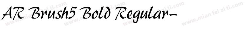 AR Brush5 Bold Regular字体转换